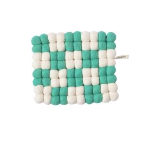 TRIVET, rect., CHECKED, green