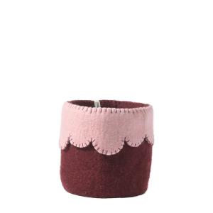 FLOWER POT 26, burgundy-pink