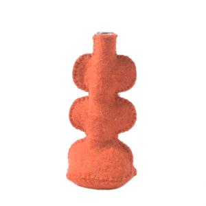 WOOL VASE, BUBBLE, coral
