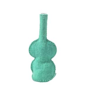 WOOL VASE, BUBBLE, green