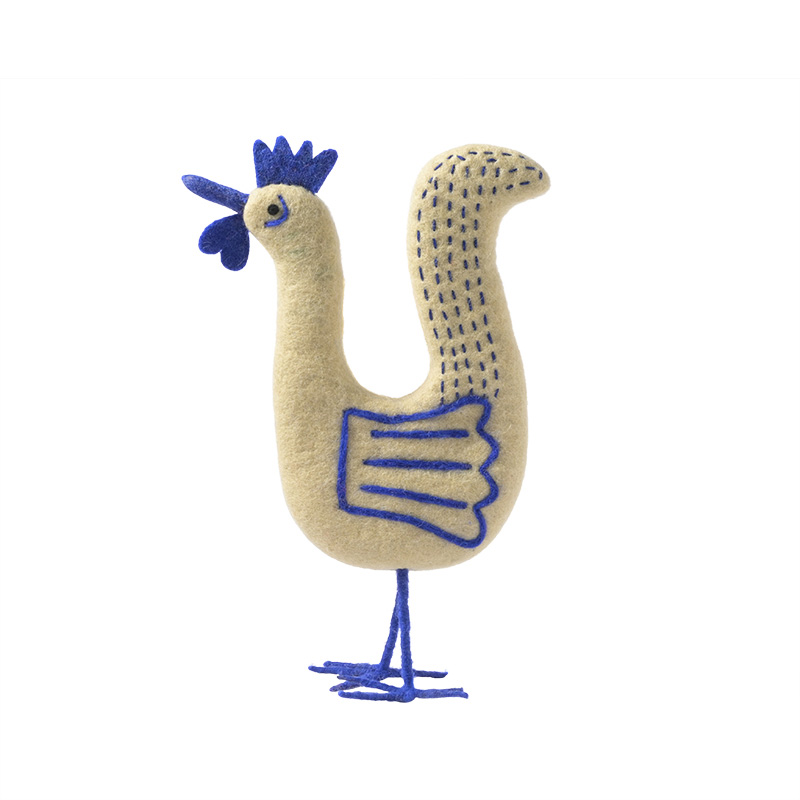 Funky rooster i 100% wool | Greige | L | Aveva Design