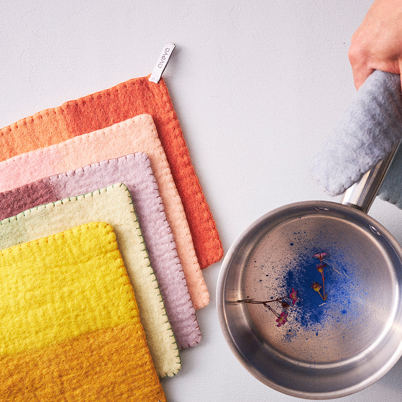 AVEVA Wool Felt Potholder Teal