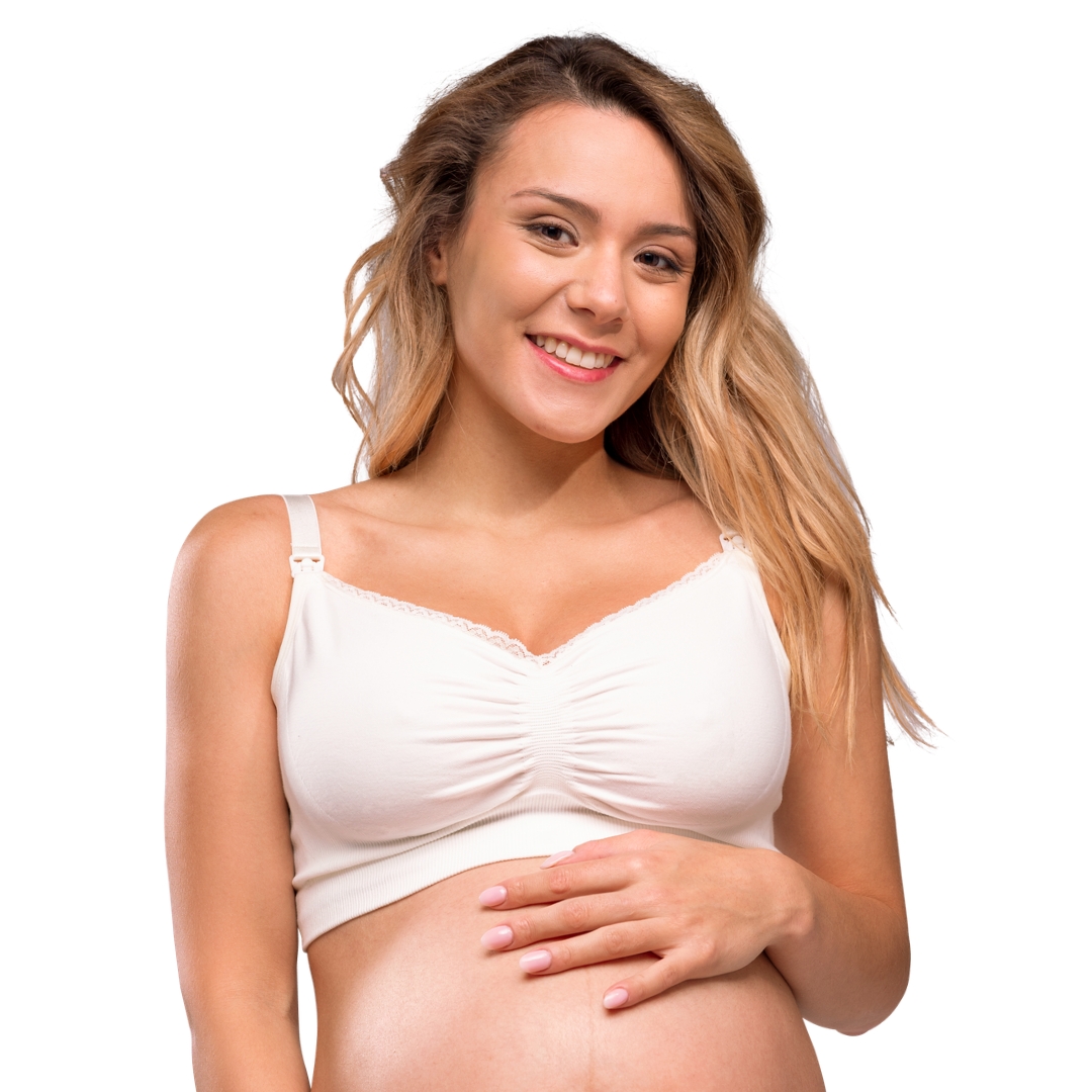 Organic Maternity & Nursing bra white, Carriwell