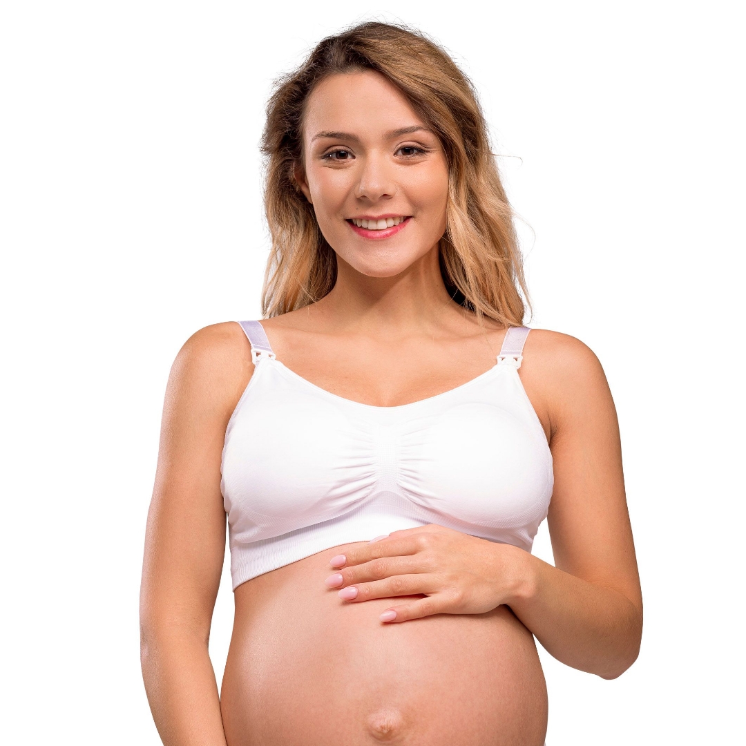 Padded Maternity & Nursing bra white, Carriwell