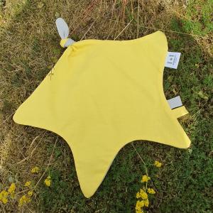 Blankie star yellow GOTS