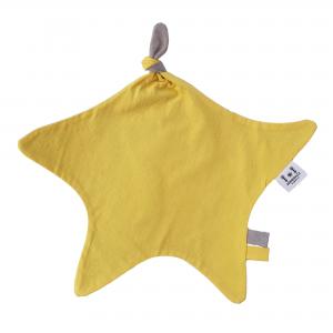 Blankie star yellow GOTS