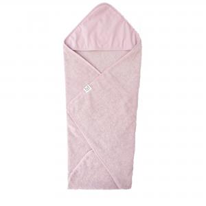 Hooded towel style pink GOTS