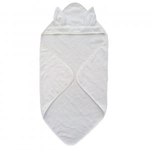 Hooded towel rabbit white GOTS