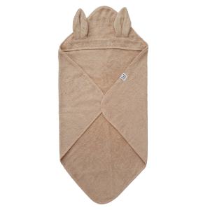 Hooded towel rabbit sand GOTS