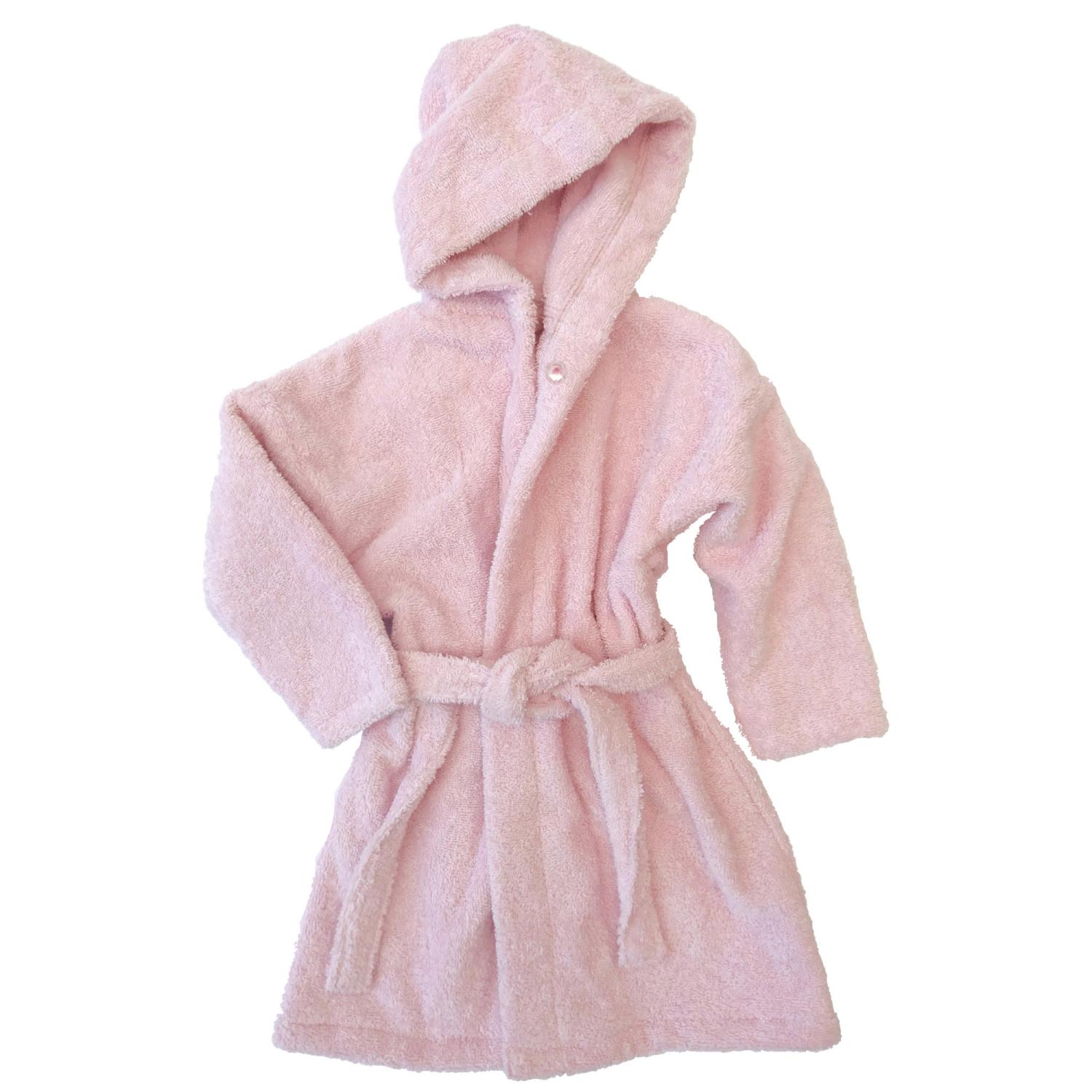 Bath robe pink 74/80 GOTS