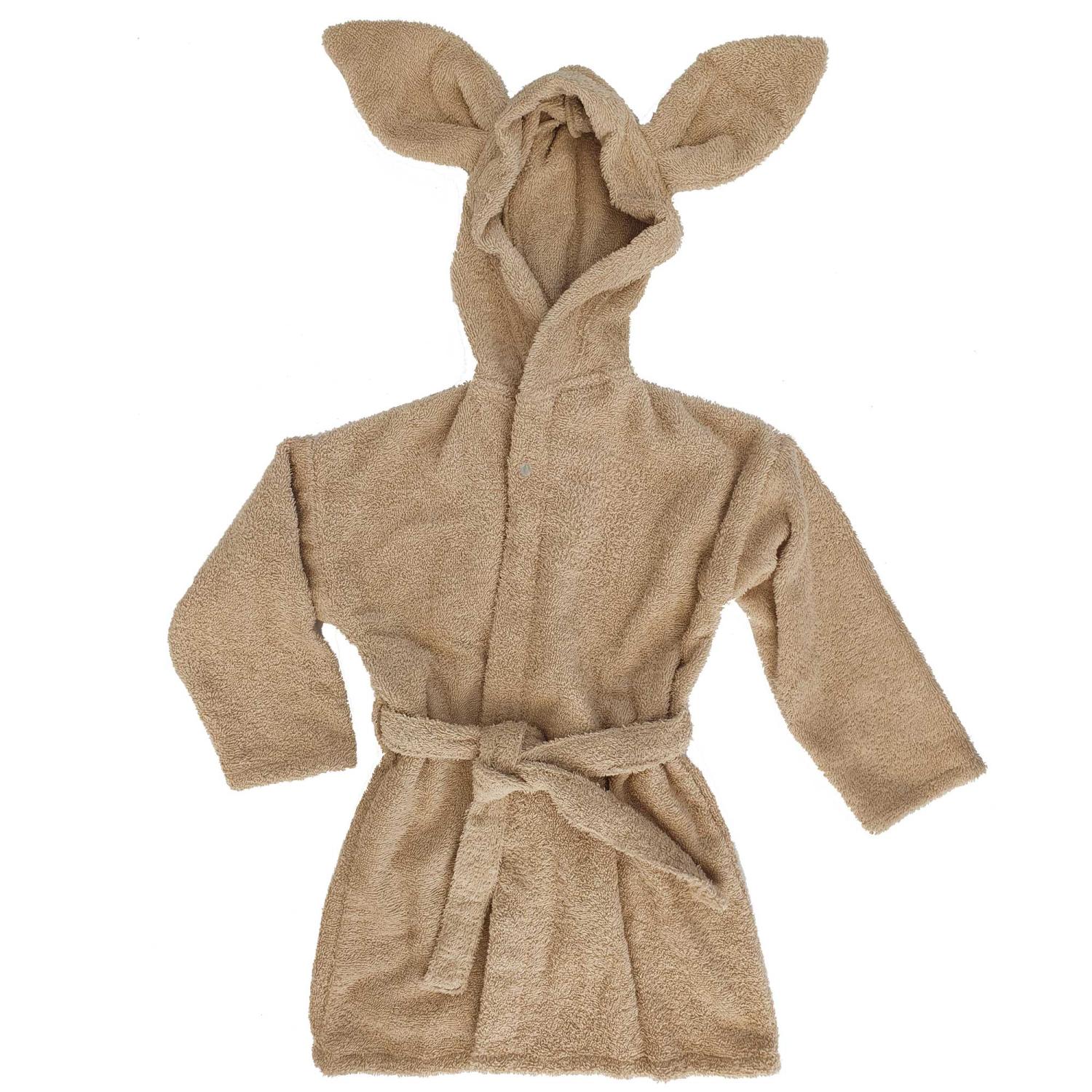 Bath robe rabbit sand 98/104 GOTS