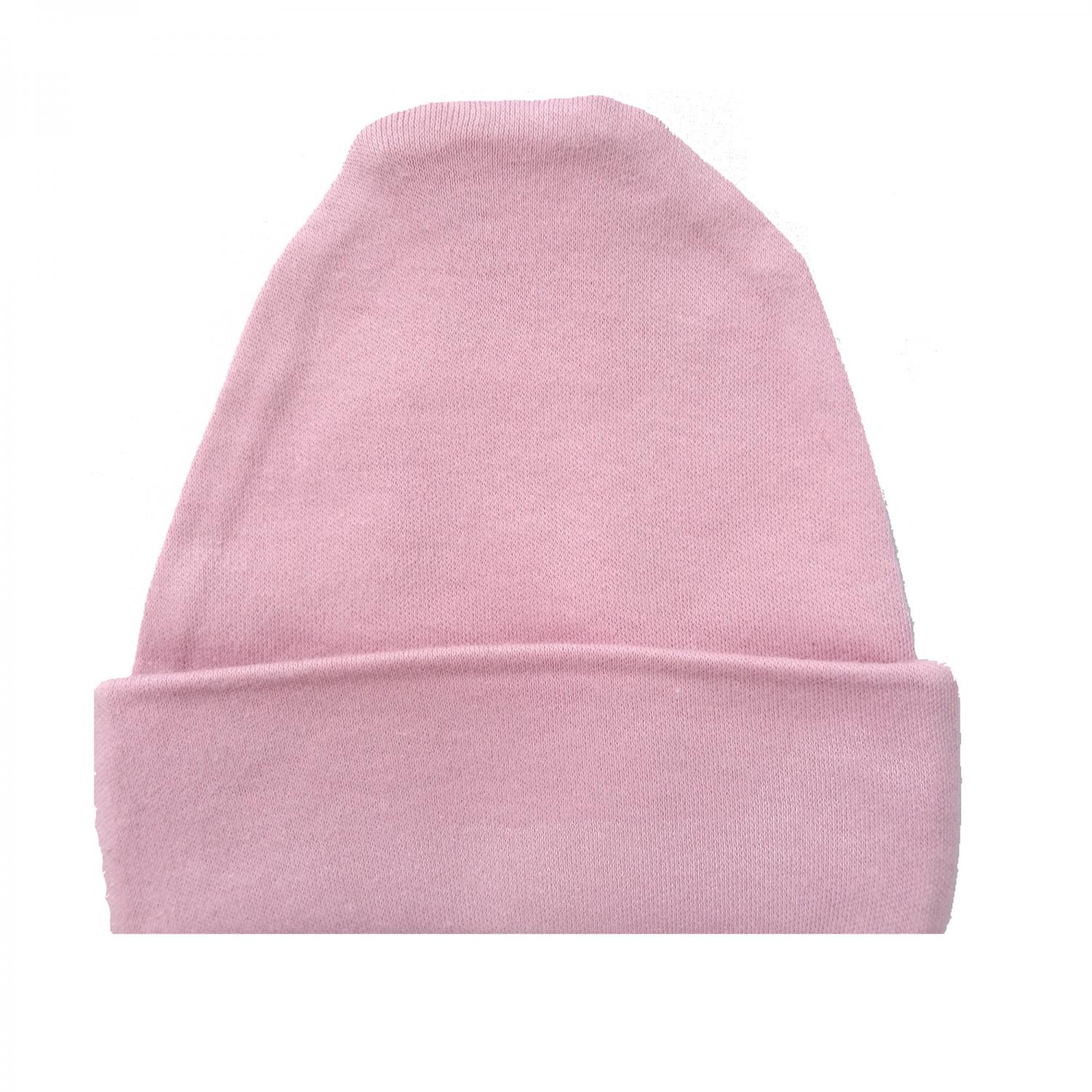 Hat soft pink 0-3 months GOTS