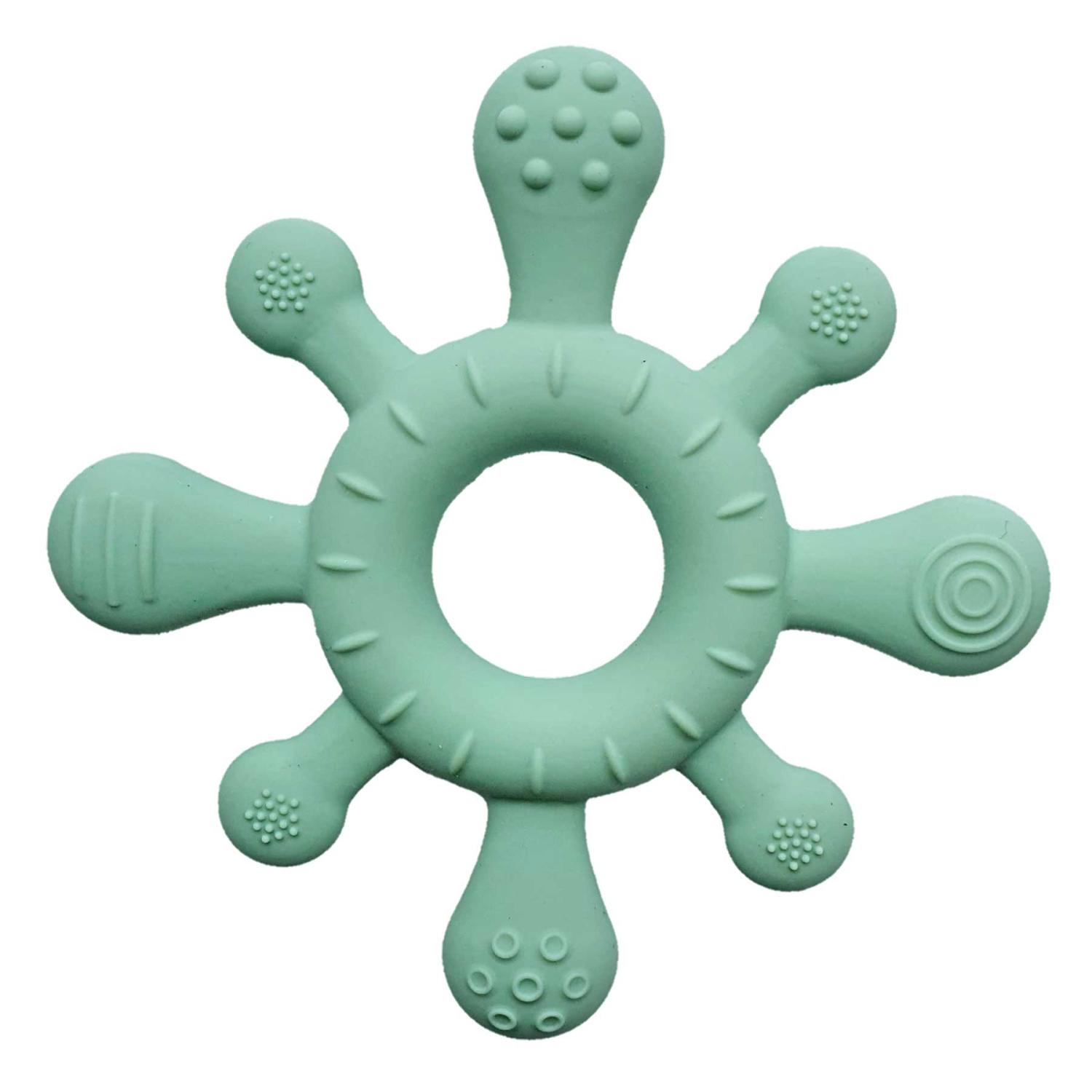Teether coral cameo green