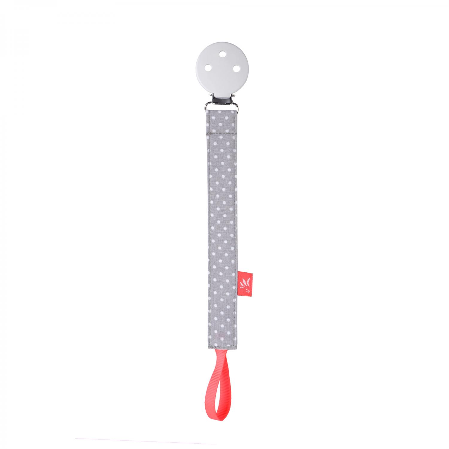 Pacifierclip Dots Neon Red