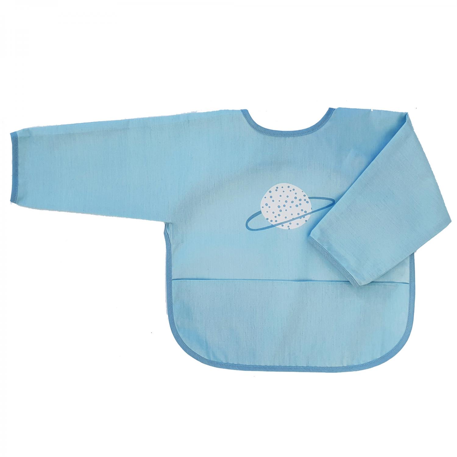 Bib with sleeves blue planet eco