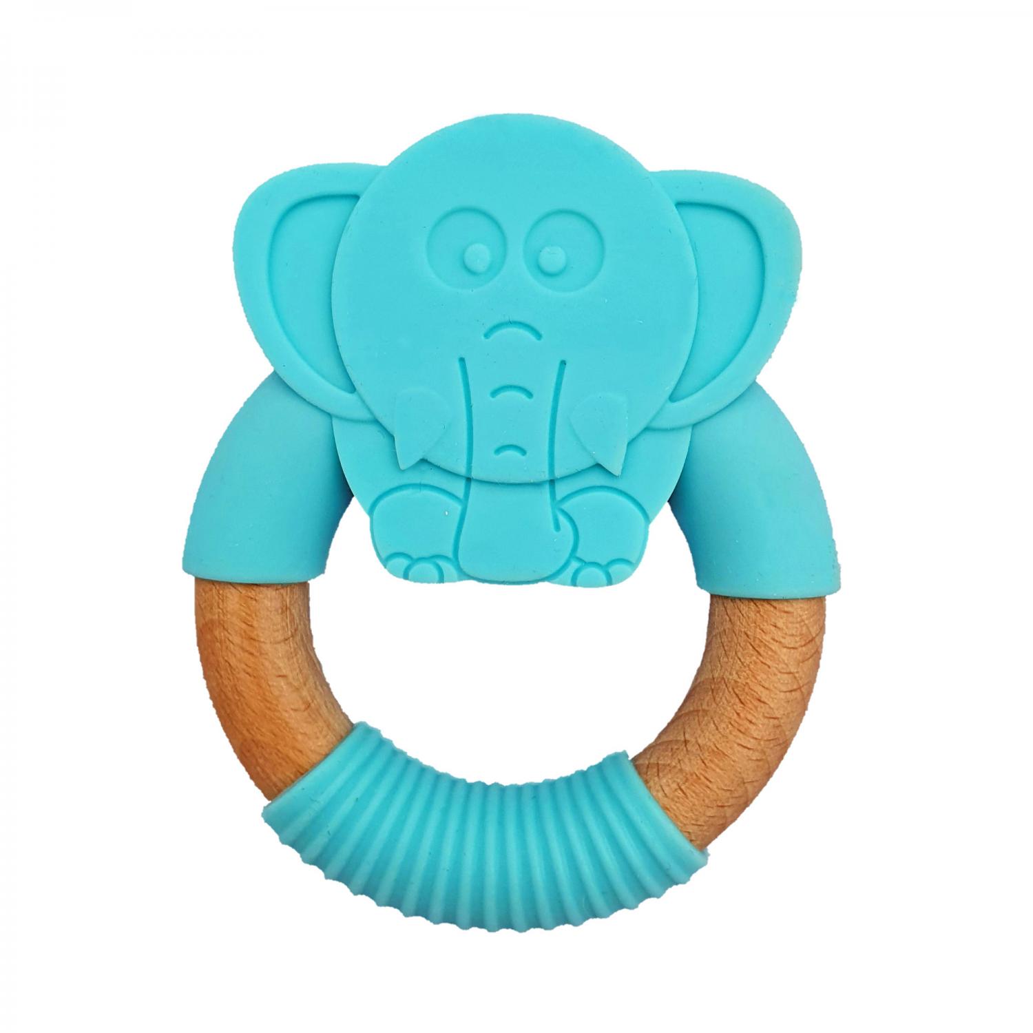Teether elephant blue