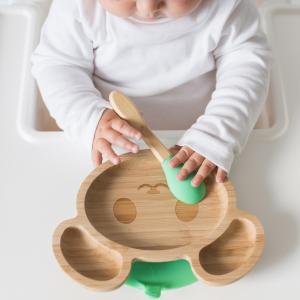 Bamboo tableware mouse green