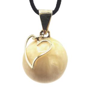 Bola white with heart charm
