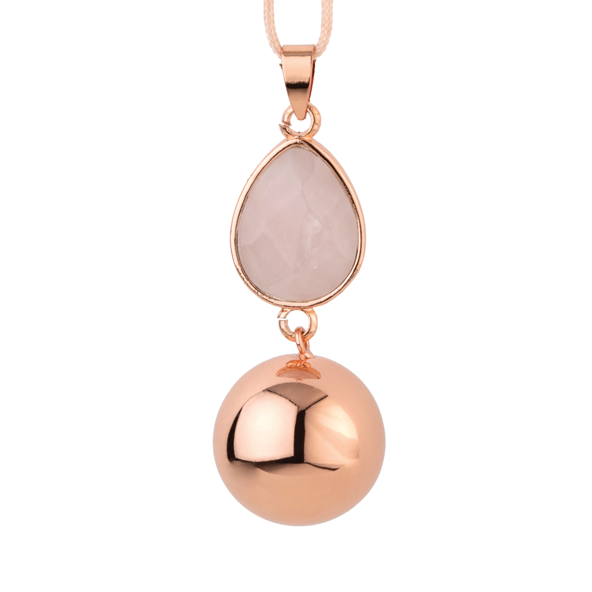 Bola rose gold pink stone