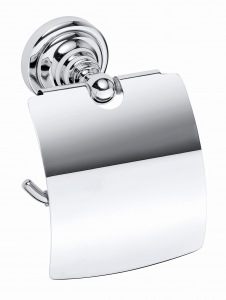 Toalettpappershållare med lock Classic, krom, Duschbyggarna