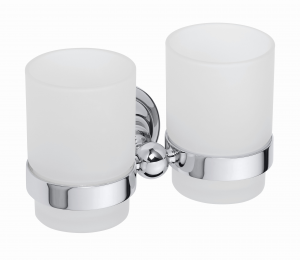 Glas med hållare Classic, krom, Duschbyggarna