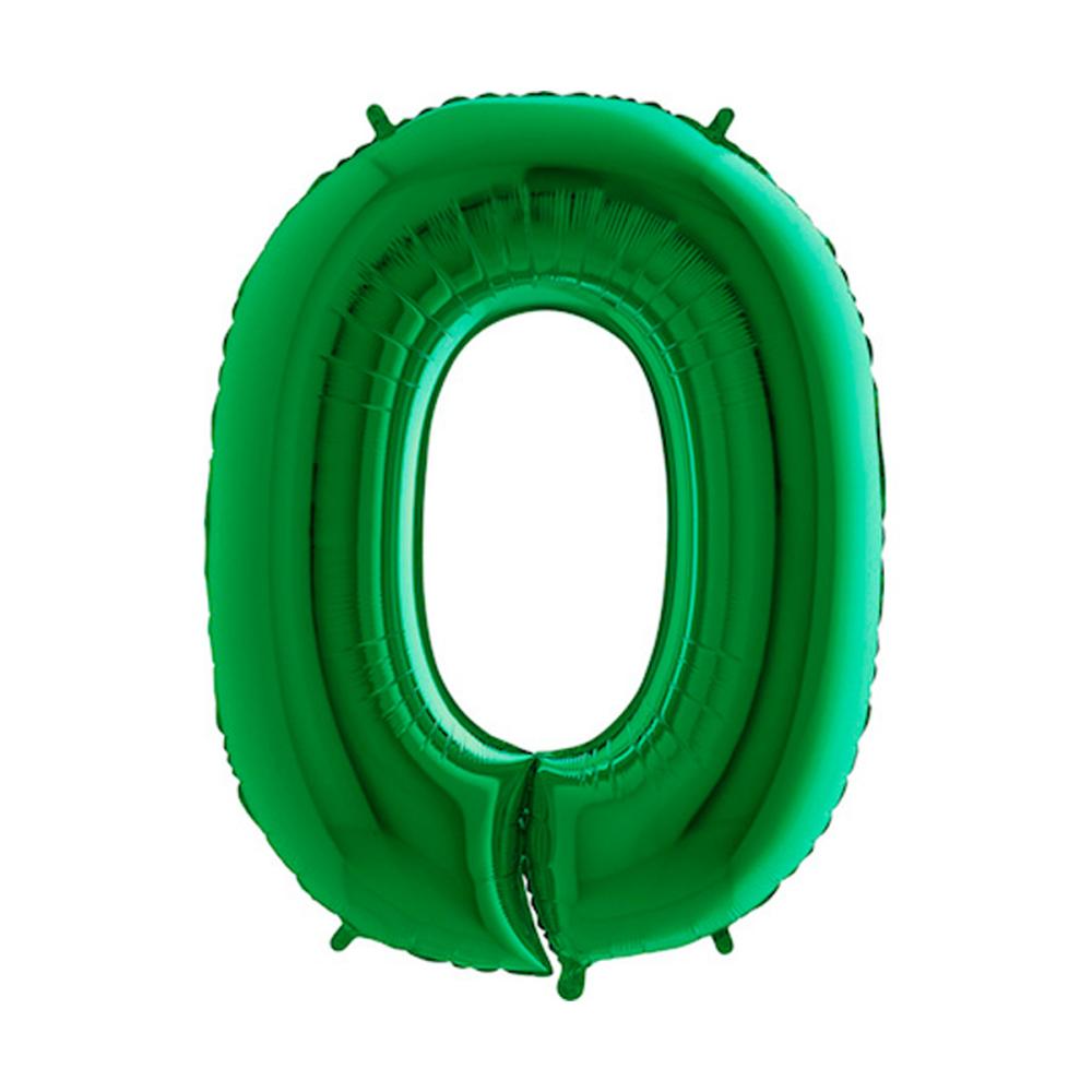 Ballongsiffra - Noll Grön 100 cm