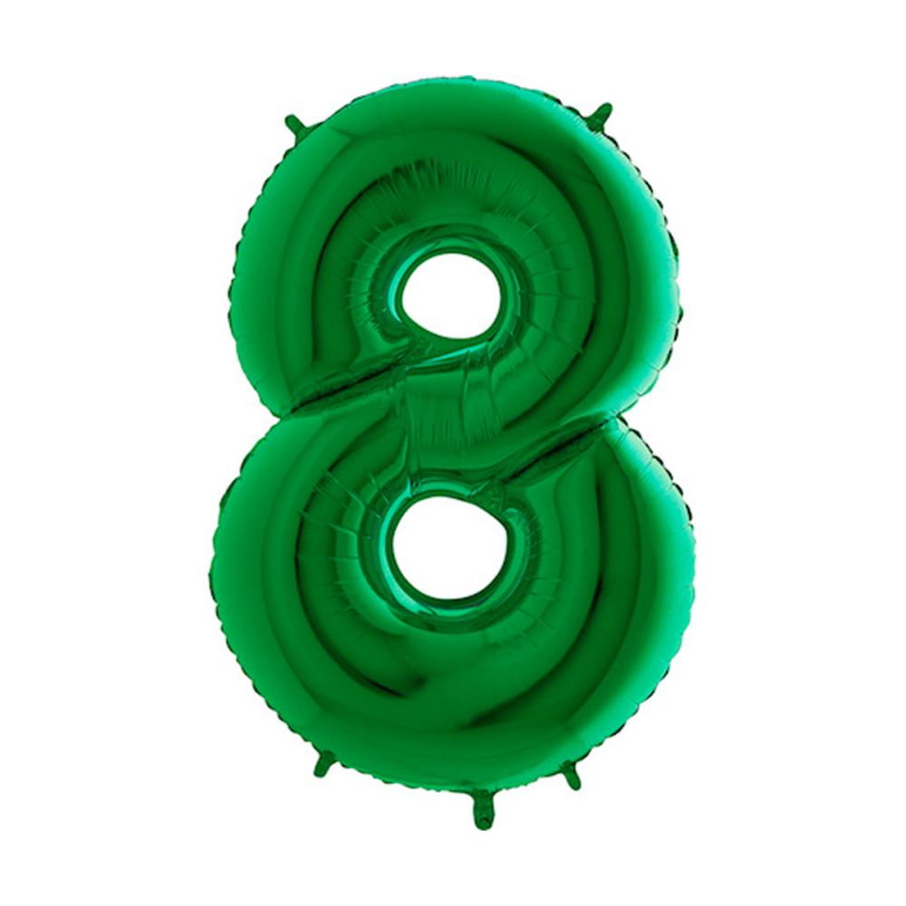 Ballongsiffra - Åtta Grön 100 cm