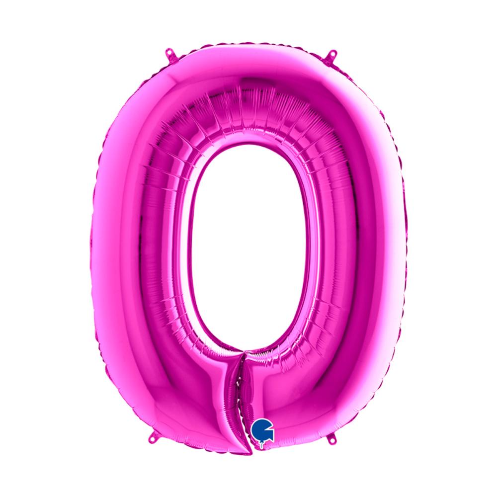 Ballongsiffra - Noll Lila 100 cm