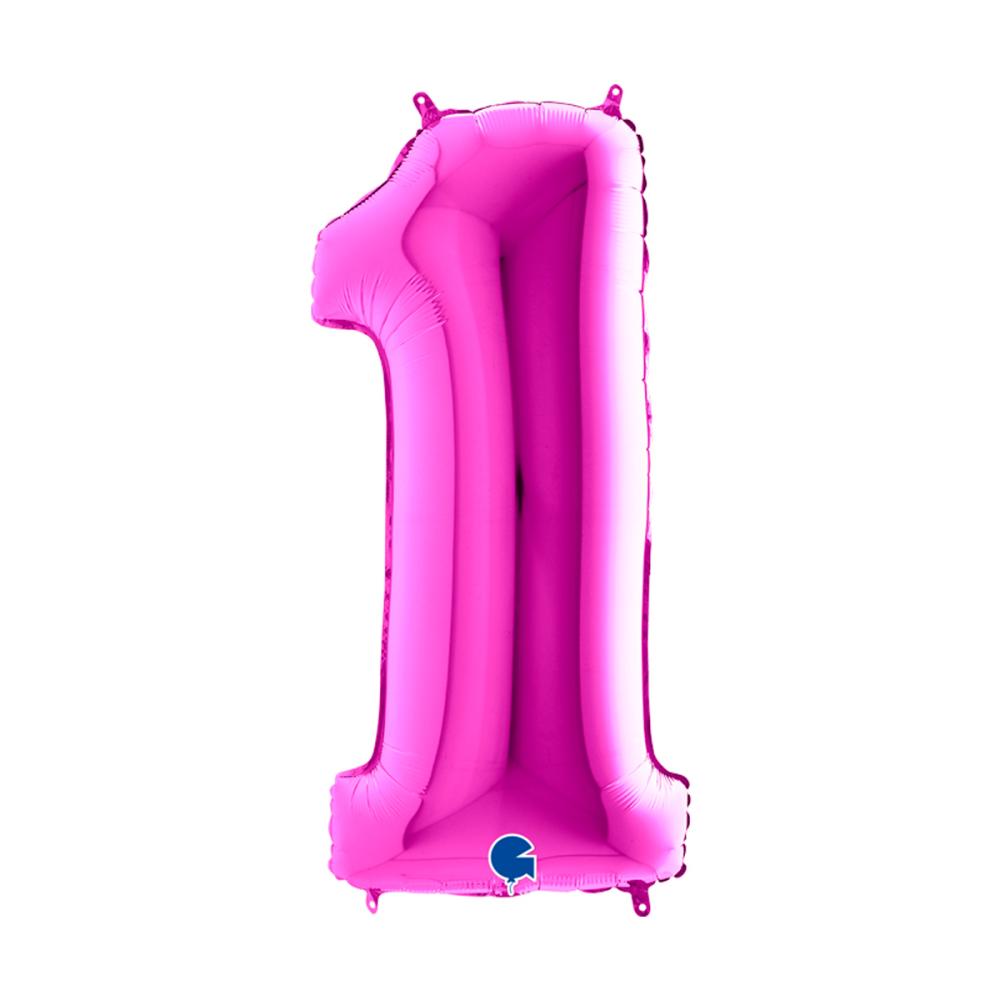Ballongsiffra - Ett Lila 100 cm