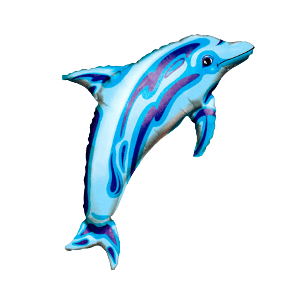 Folieballong - Delfin Blå Shape