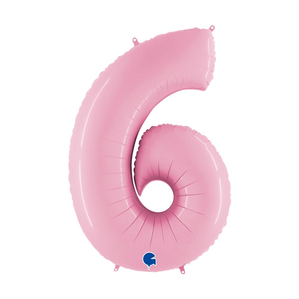Ballongsiffra - Sex Pastellrosa 100 cm