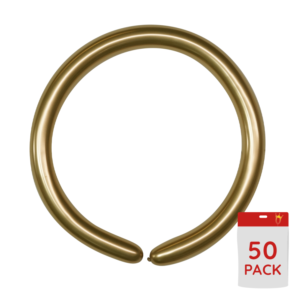 Modelling balloons - Gold Chrome 50-pack