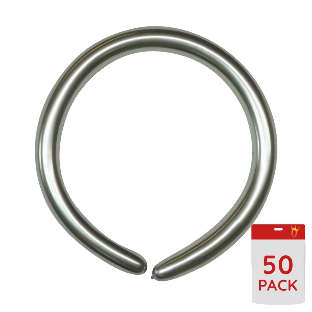 Modelling balloons - Silver Chrome 50-pack