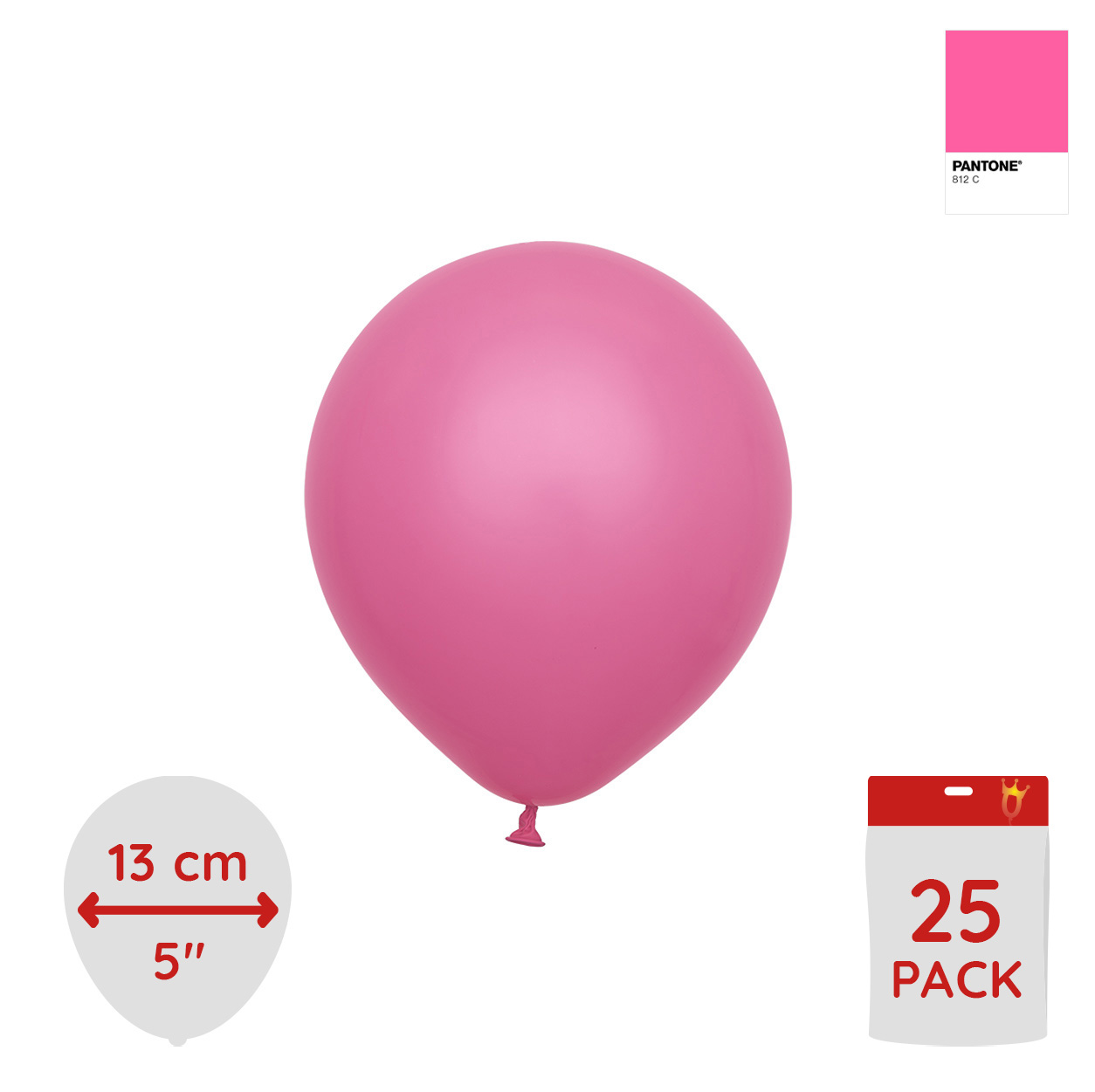 Latexballoons - Magenta 13 cm 25-pack