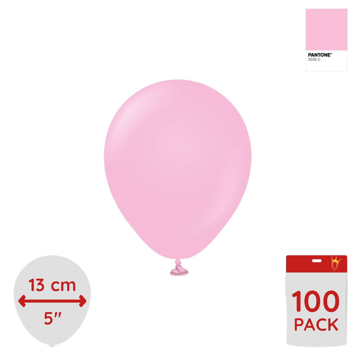 Latexballoons - Candy Pink 13 cm 100-pack