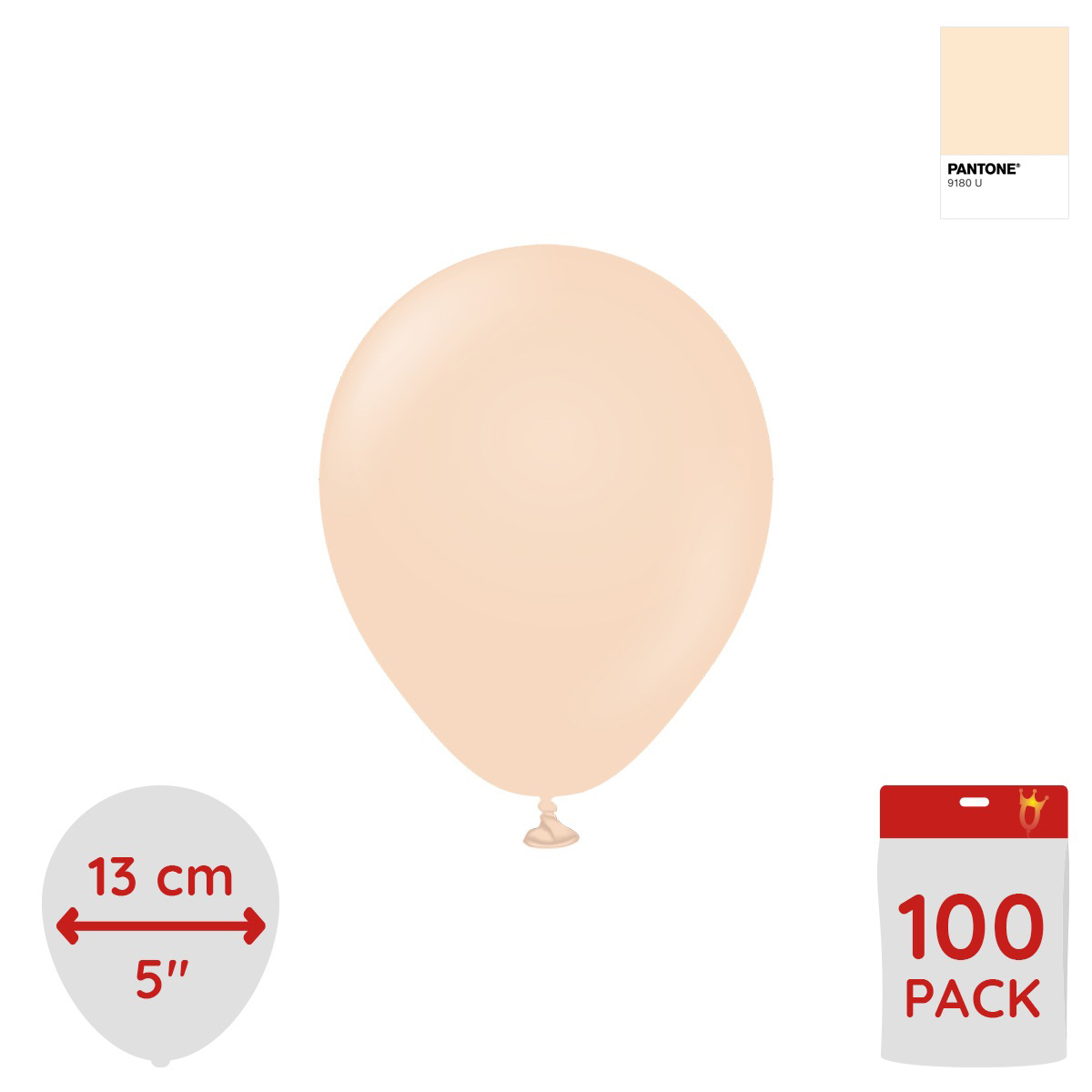 Latexballoons - Blush 13 cm 100-pack