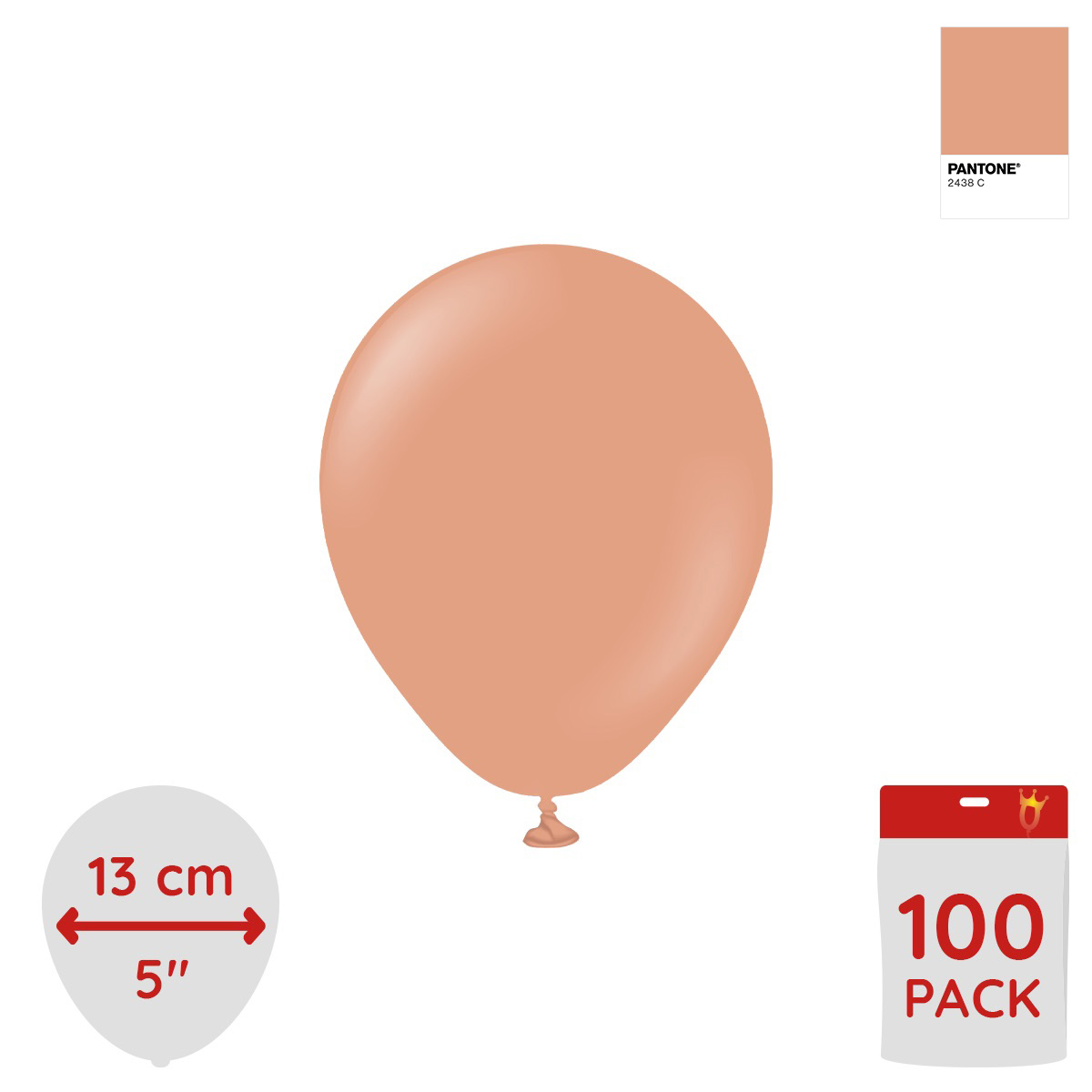 Latexballoons - Clay Pink 13 cm 100-pack