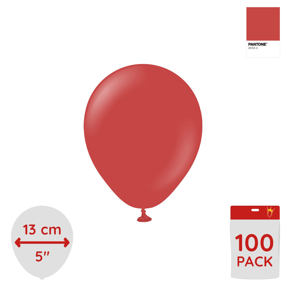 Latexballoons - Deep Red 13 cm 100-pack