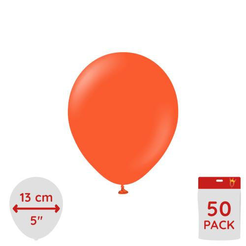 Latexballoons - Flame Orange 13 cm 50-pack