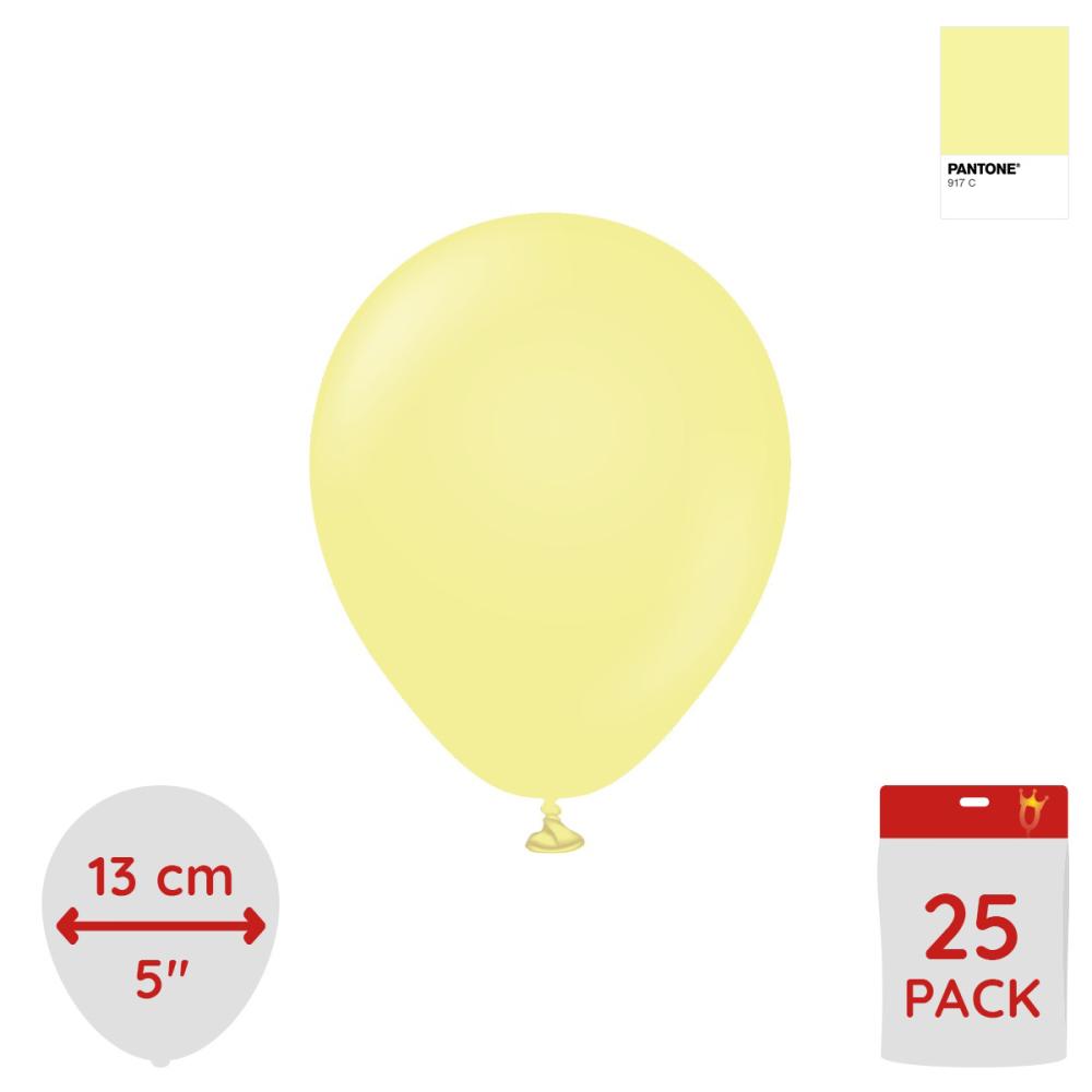 Latexballoons - Macaron Yellow 13 cm 25-pack