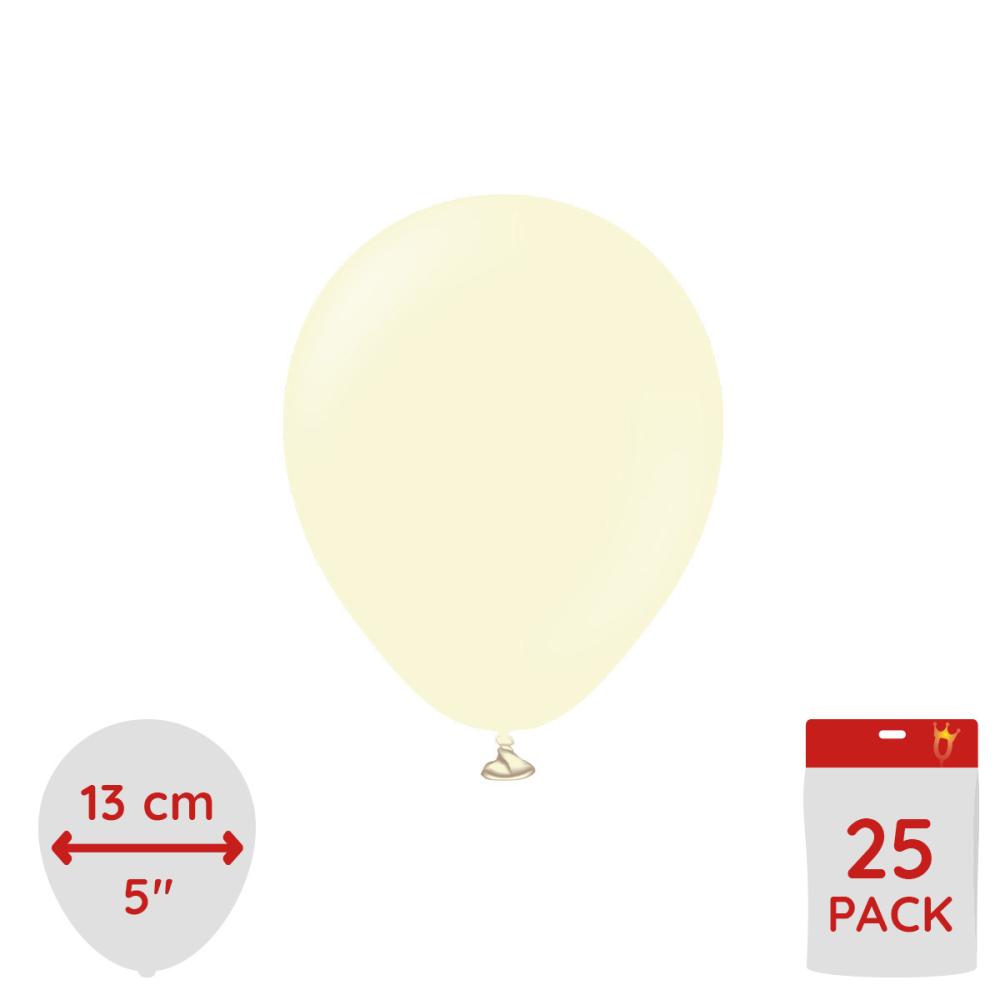 Latexballoons - Pale Yellow 13 cm 25-pack