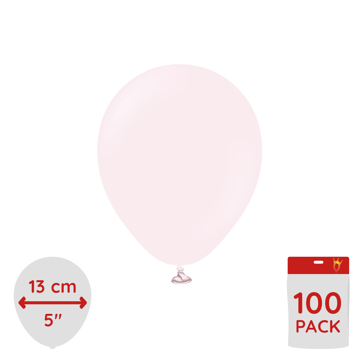 Latexballoons - Pale Pink 13 cm 100-pack