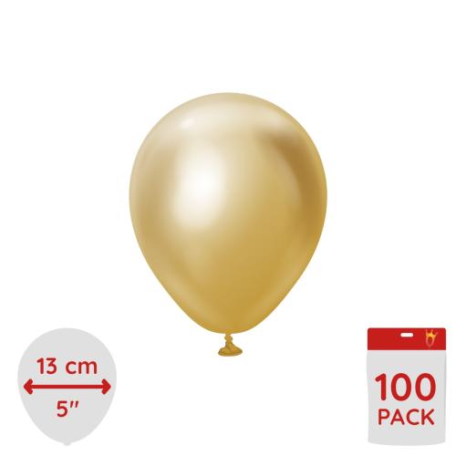 Latexballoons - Gold Chrome 13 cm 100-pack