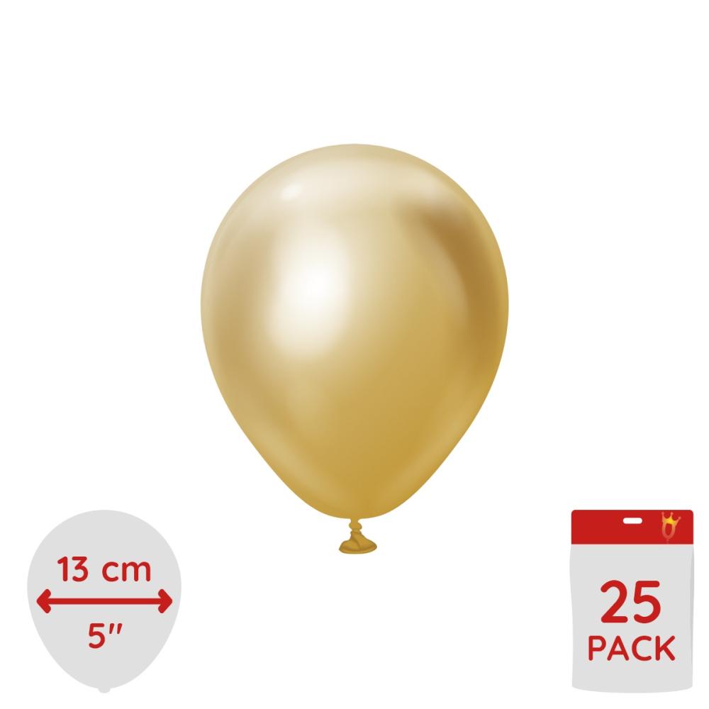 Latexballoons - Gold Chrome 13 cm 25-pack