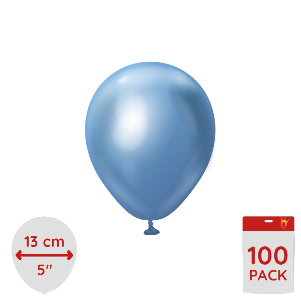 Latexballoons - Blue Chrome 13 cm 100-pack
