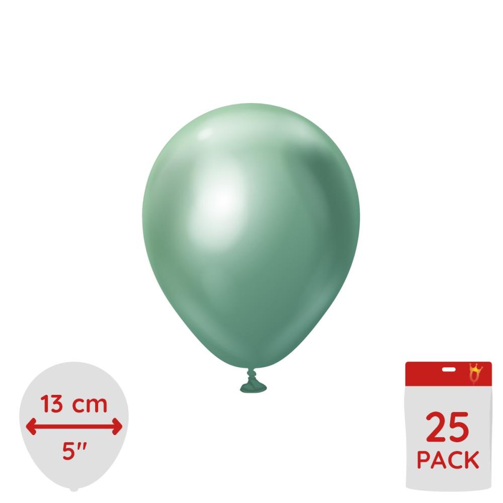 Latexballoons - Green Chrome 13 cm 25-pack