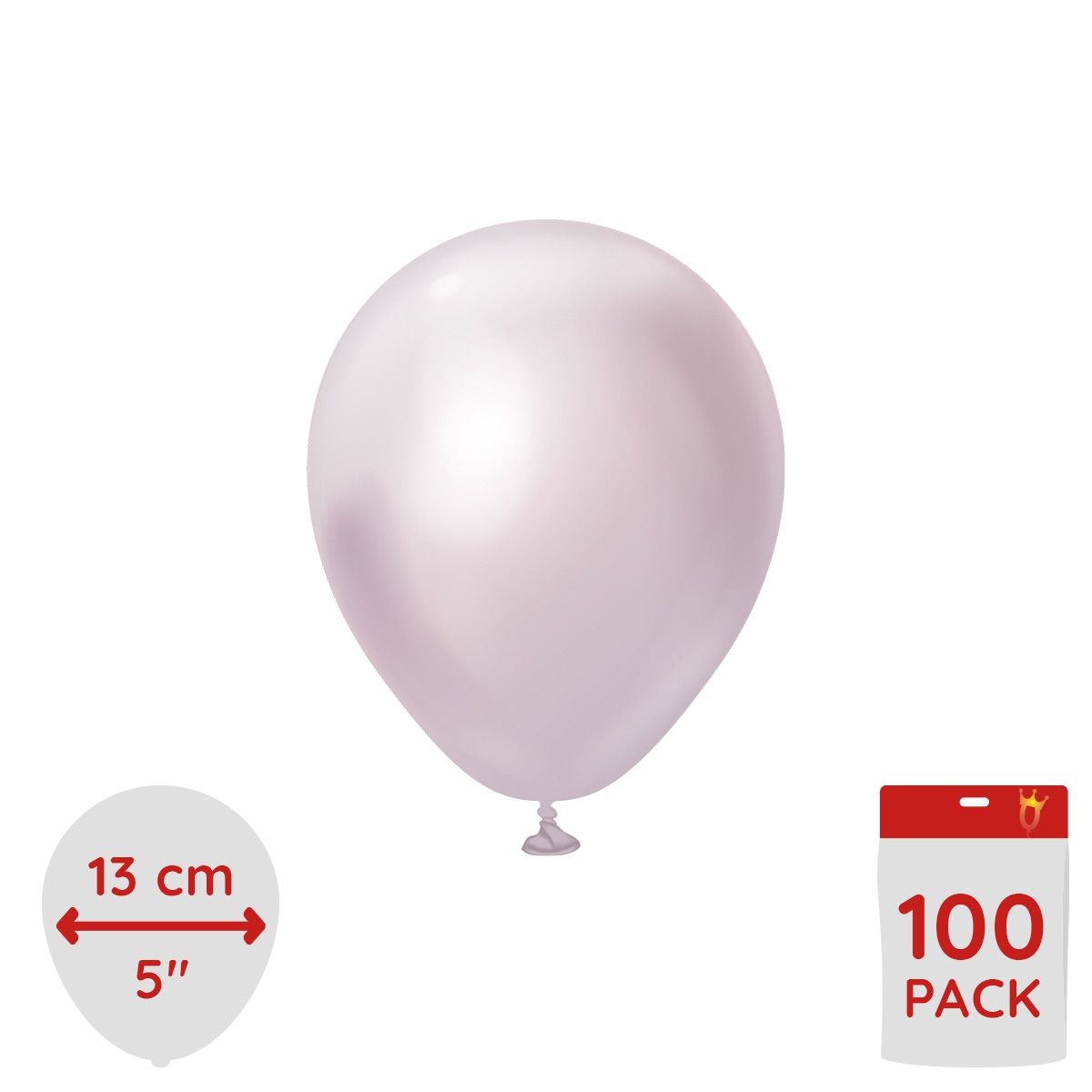 Latexballoons - Pink Gold Chrome 13 cm 100-pack
