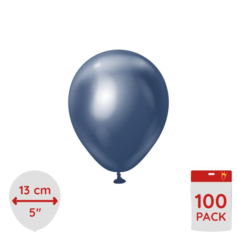 Latexballoons - Navy Chrome 13 cm 100-pack
