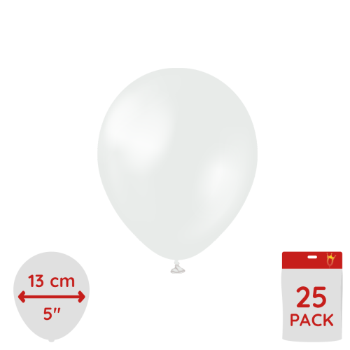 Latexballoons - Pearl White 13 cm 25-pack