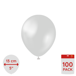 Latexballoons - Metallic Silver 13 cm 100-pack